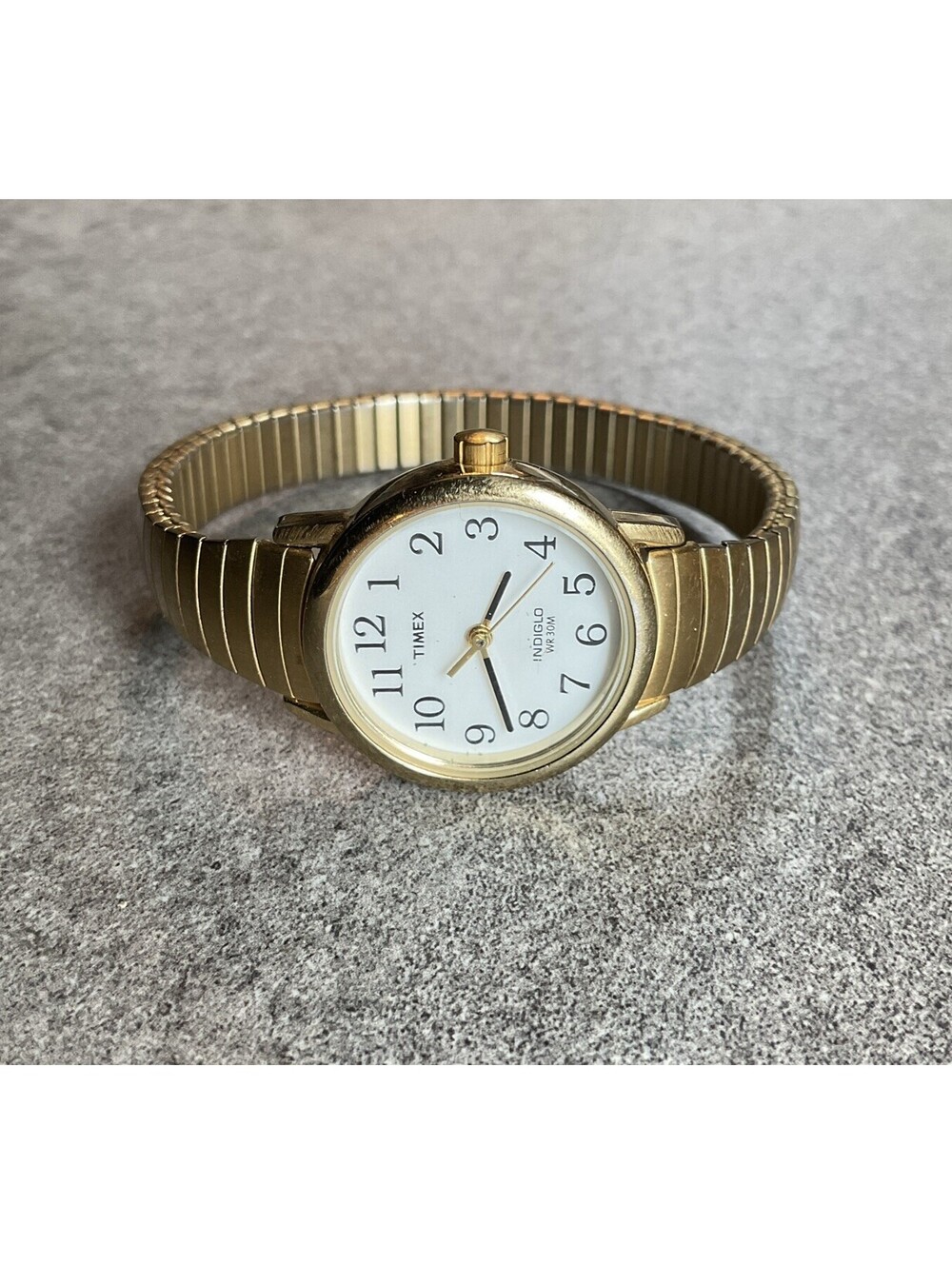 Timex Easy Reader Womens Watch Gold Tone Case & Band W/Expansion Band D4